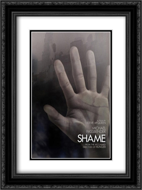 Shame 18x24 Black Ornate Wood Framed Movie Poster with Double Matting