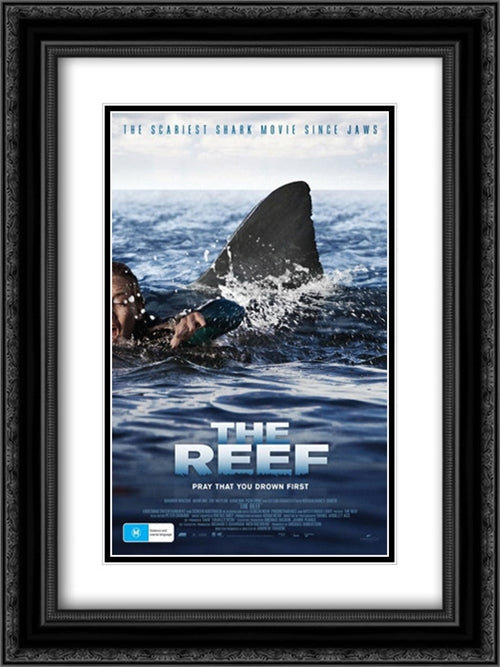 The Reef 18x24 Black Ornate Wood Framed Movie Poster with Double Matting