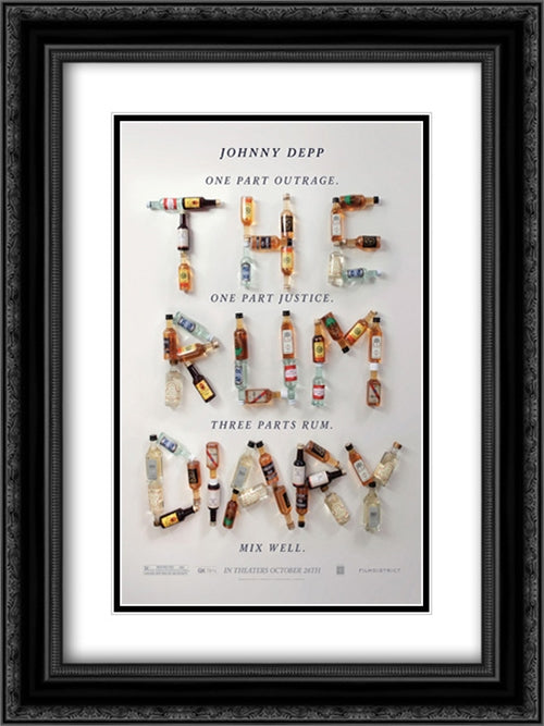 The Rum Diary 18x24 Black Ornate Wood Framed Movie Poster with Double Matting