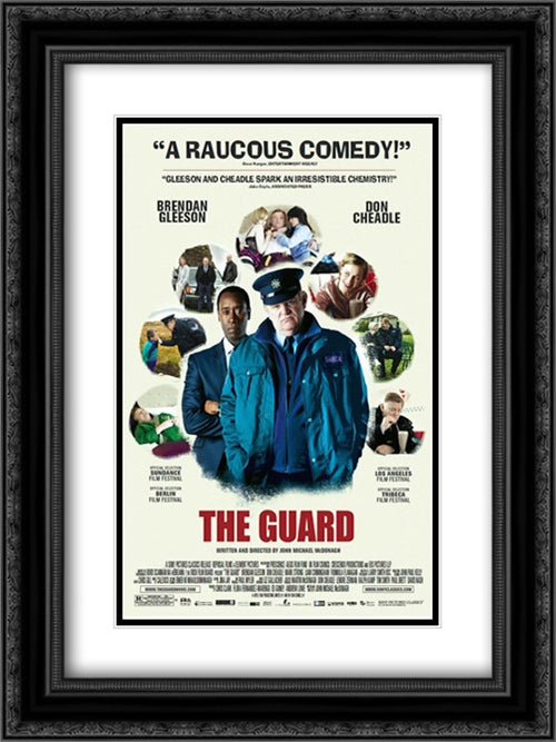 The Guard 18x24 Black Ornate Wood Framed Movie Poster with Double Matting