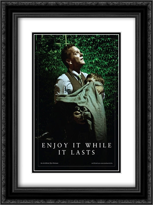 Melancholia 18x24 Black Ornate Wood Framed Movie Poster with Double Matting