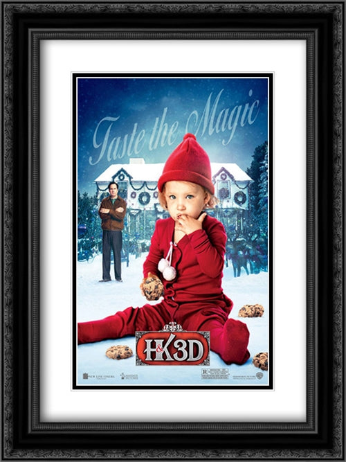 A Very Harold & Kumar Christmas 18x24 Black Ornate Wood Framed Movie Poster with Double Matting