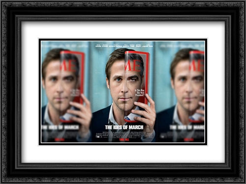 The Ides of March 24x18 Black Ornate Wood Framed Movie Poster with Double Matting