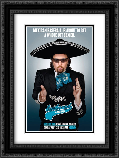 Eastbound and Down TV Series Show 18x24 Black Ornate Wood Framed Movie Poster with Double Matting