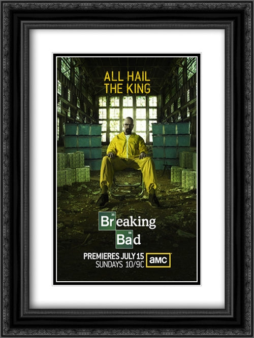 Breaking Bad TV Series Show 18x24 Black Ornate Wood Framed Movie Poster with Double Matting