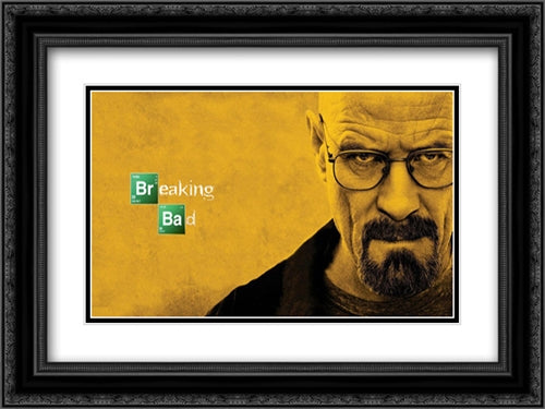 Breaking Bad TV Series Show 24x18 Black Ornate Wood Framed Movie Poster with Double Matting