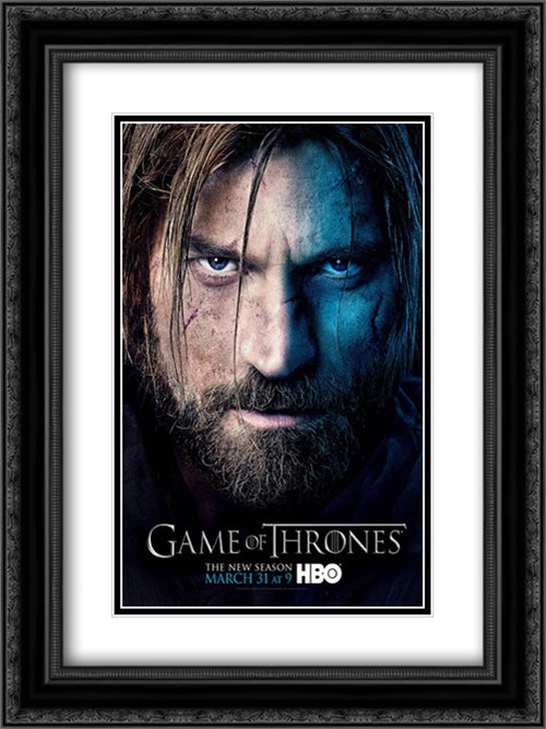 Game of Thrones TV Series Show 18x24 Black Ornate Wood Framed Movie Poster with Double Matting
