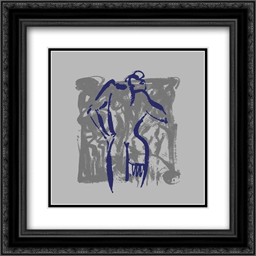 Body Language VIII 16x16 Black Ornate Wood Framed Art Print Poster with Double Matting by Gockel, Alfred