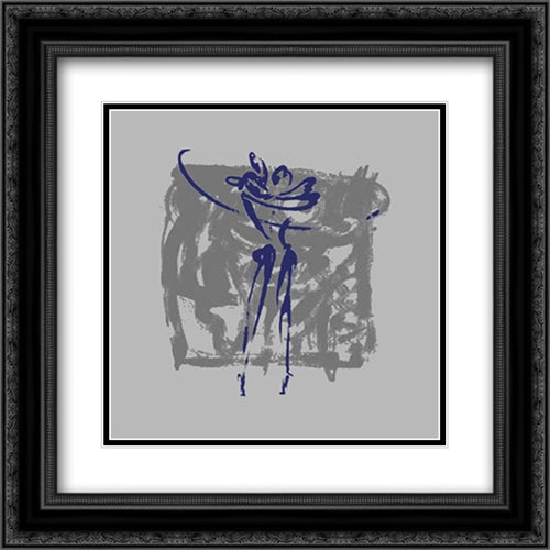 Body Language XI 16x16 Black Ornate Wood Framed Art Print Poster with Double Matting by Gockel, Alfred