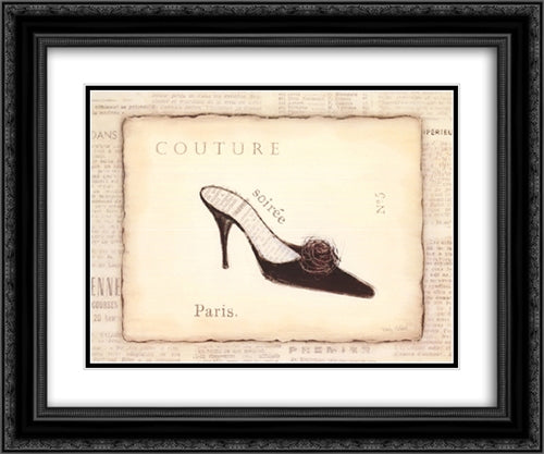 Couture 20x16 Black Ornate Wood Framed Art Print Poster with Double Matting by Adams, Emily