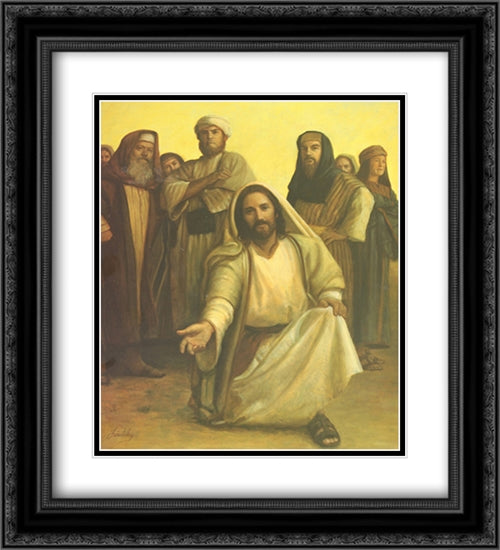 Healing Balm 2x Matted 20x24 Black Ornate Wood Framed Art Print Poster with Double Matting by Lindsley, David