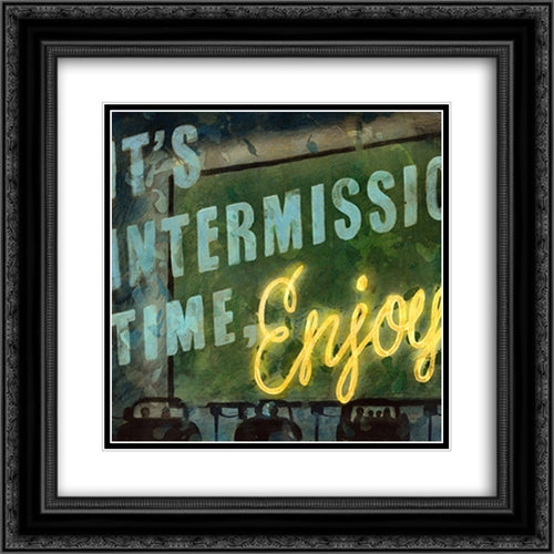 Intermission 17x17 Black Ornate Wood Framed Art Print Poster with Double Matting by Christensen, Aaron