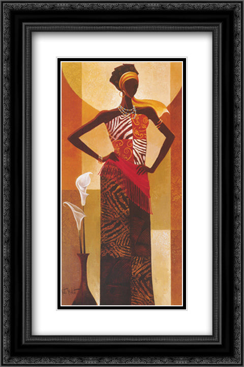 Amira 16x20 Black Ornate Wood Framed Art Print Poster with Double Matting by Mallett, Keith