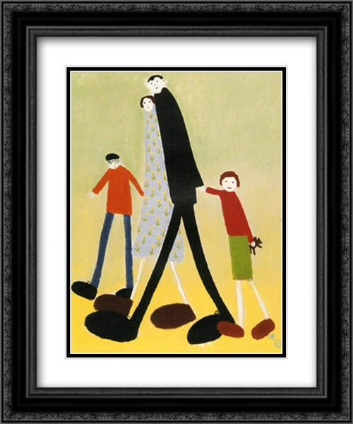FAMILY 2x Matted 20x24 Black Ornate Wood Framed Art Print Poster with Double Matting by Thorpe, Mackenzie