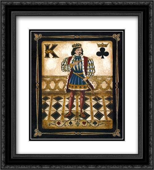 Harlequin King 2x Matted 20x24 Black Ornate Wood Framed Art Print Poster with Double Matting by Gorham, Gregory