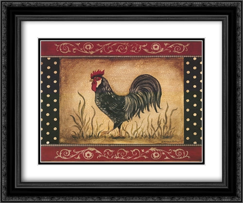 Rise-N-Shine 2x Matted 24x20 Black Ornate Wood Framed Art Print Poster with Double Matting by Poloson, Kimberly