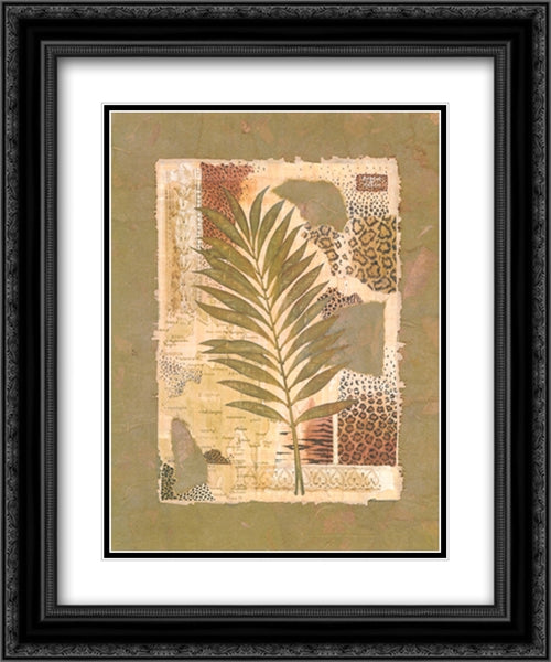 Exotica Botanica II 2x Matted 20x24 Black Ornate Wood Framed Art Print Poster with Double Matting by Henson, Richard
