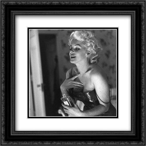 Marilyn Monroe Chanel No. 5 20x20 Black Ornate Wood Framed Movie Poster with Double Matting