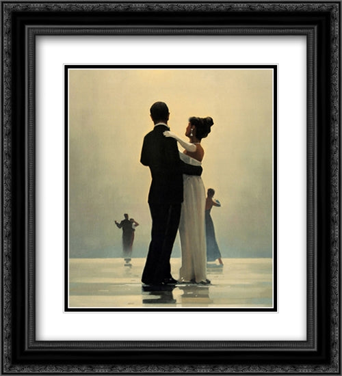 Dance Me to the End of Love 2x Matted 20x24 Black Ornate Wood Framed Art Print Poster with Double Matting by Vettriano, Jack