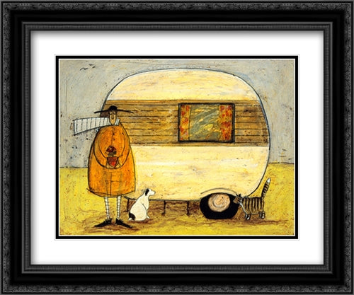 Home from Home 2x Matted 24x20 Black Ornate Wood Framed Art Print Poster with Double Matting by Toft, Sam