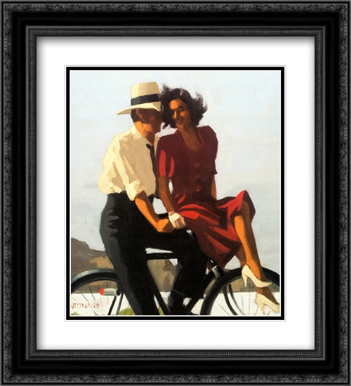 Lazy Hazy Days 2x Matted 20x24 Black Ornate Wood Framed Art Print Poster with Double Matting by Vettriano, Jack