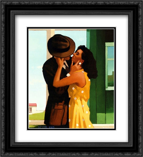 The Last Great Romantic 2x Matted 20x24 Black Ornate Wood Framed Art Print Poster with Double Matting by Vettriano, Jack