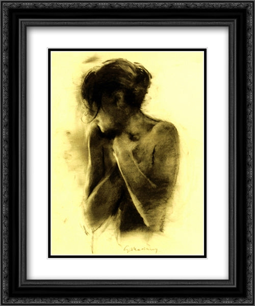 Antonia 2x Matted 20x24 Black Ornate Wood Framed Art Print Poster with Double Matting by Mackesy, Charlie