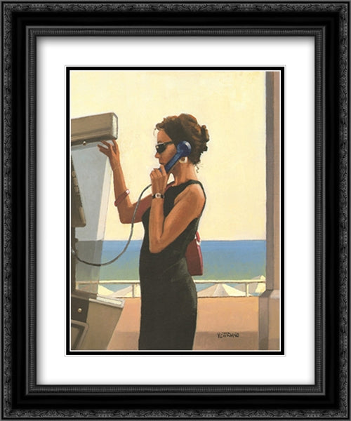 Her Secret Life II 16x20 Black Ornate Wood Framed Art Print Poster with Double Matting by Vettriano, Jack