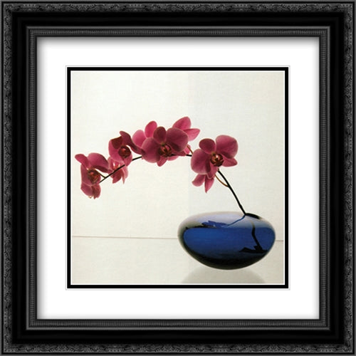 Orchids, 1985 2x Matted 20x24 Black Ornate Wood Framed Art Print Poster with Double Matting by Mapplethorpe, Robert