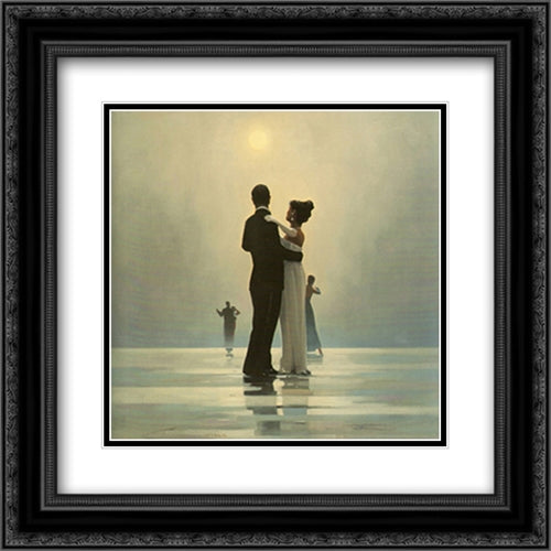 Dance Me to the End of Love 2x Matted 20x20 Black Ornate Wood Framed Art Print Poster with Double Matting by Vettriano, Jack