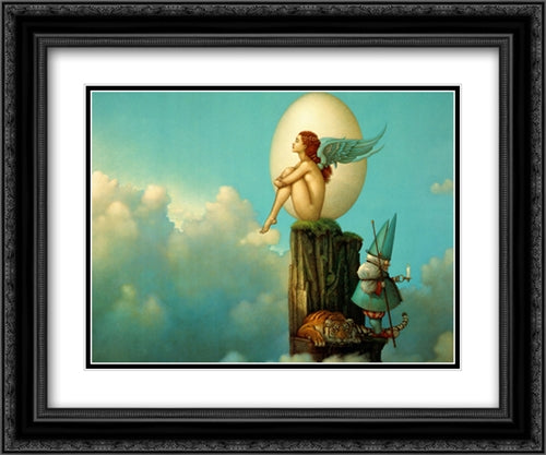 Magic Spring 2x Matted 24x20 Black Ornate Wood Framed Art Print Poster with Double Matting by Parkes, Michael