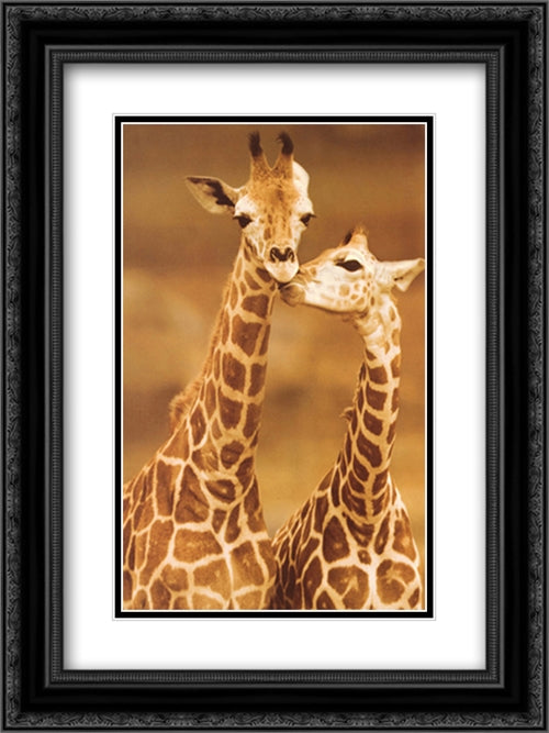 First Love 2x Matted 20x24 Black Ornate Wood Framed Art Print Poster with Double Matting