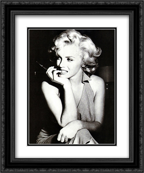 Marilyn Monroe, 1952 20x24 Black Ornate Wood Framed Movie Poster with Double Matting