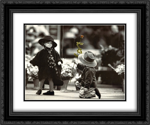 Young Adonis 2x Matted 20x24 Black Ornate Wood Framed Art Print Poster with Double Matting by Anderson, Kim