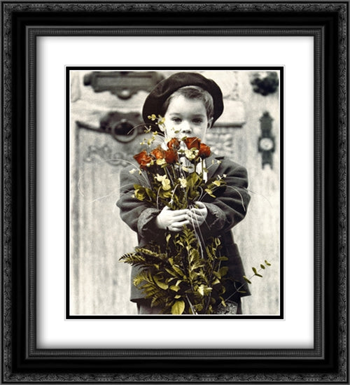 Classic Love 2x Matted 20x24 Black Ornate Wood Framed Art Print Poster with Double Matting by Anderson, Kim