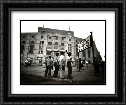 Yankee Boys 2x Matted 24x20 Black Ornate Wood Framed Art Print Poster with Double Matting