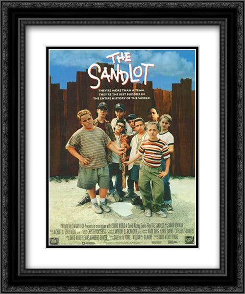 The Sandlot 20x24 Black Ornate Wood Framed Movie Poster with Double Matting