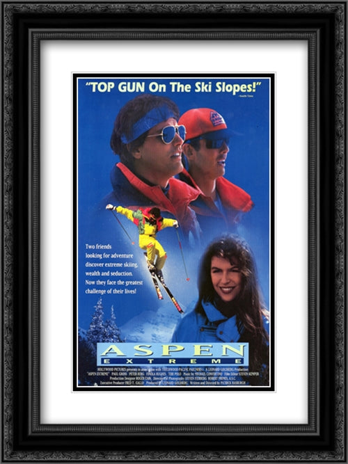 Aspen Extreme 18x24 Black Ornate Wood Framed Movie Poster with Double Matting