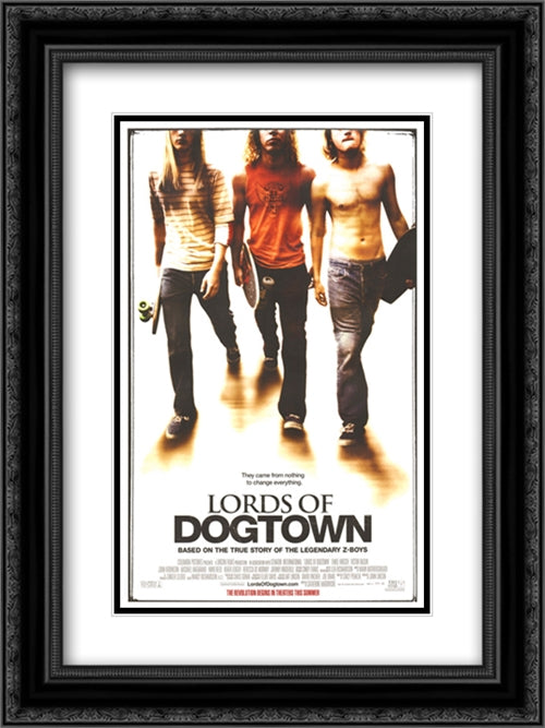Lords of Dogtown 18x24 Black Ornate Wood Framed Movie Poster with Double Matting