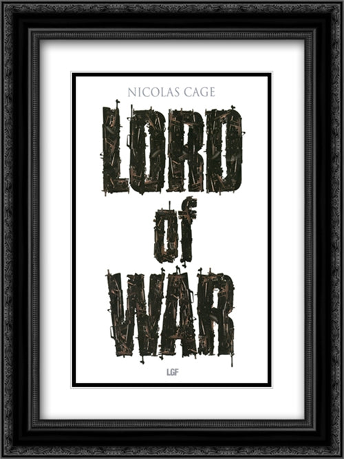 Lord of War 18x24 Black Ornate Wood Framed Movie Poster with Double Matting