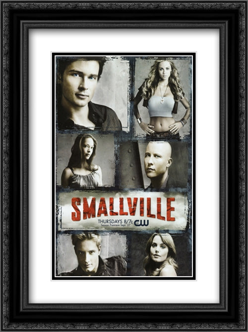 Smallville 18x24 Black Ornate Wood Framed Movie Poster with Double Matting