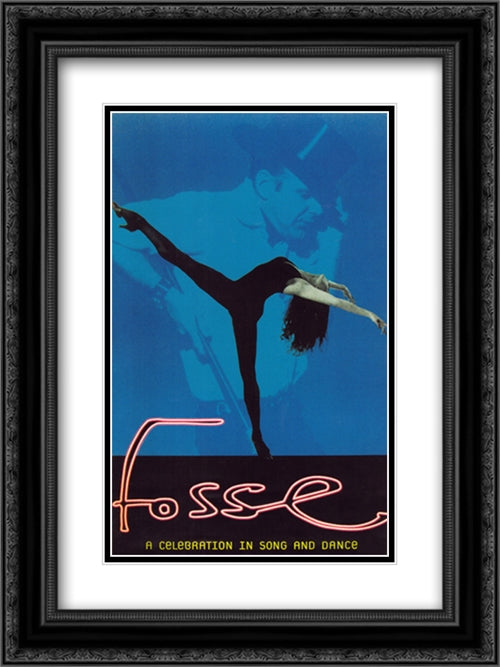Fosse (Broadway) 18x24 Black Ornate Wood Framed Movie Poster with Double Matting