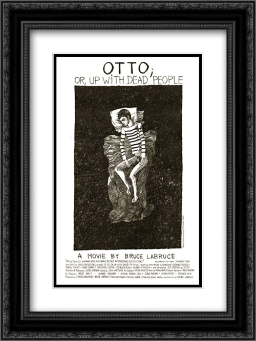 Otto; or Up with Dead People 18x24 Black Ornate Wood Framed Movie Poster with Double Matting
