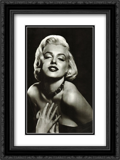 Marilyn Monroe 18x24 Black Ornate Wood Framed Movie Poster with Double Matting