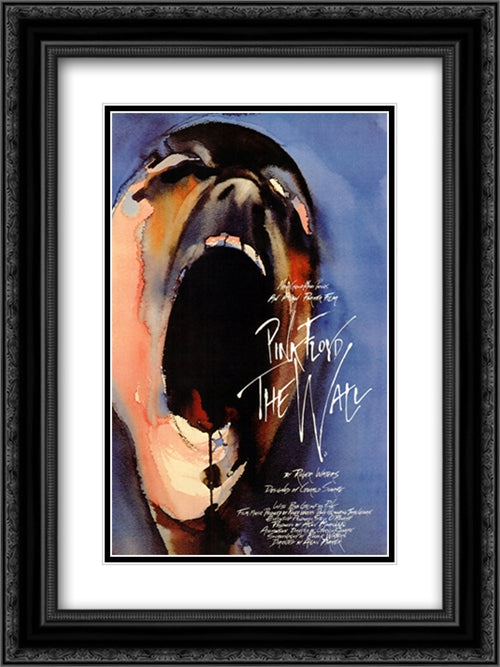 Pink Floyd: The Wall 18x24 Black Ornate Wood Framed Movie Poster with Double Matting