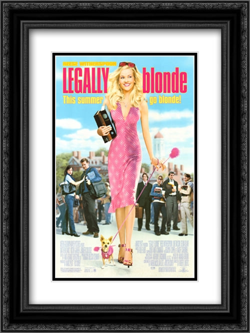Legally Blonde 18x24 Black Ornate Wood Framed Movie Poster with Double Matting