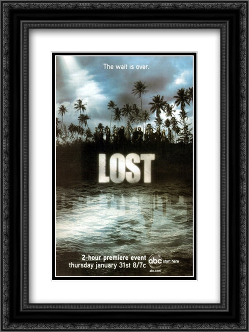 Lost 18x24 Black Ornate Wood Framed Movie Poster with Double Matting