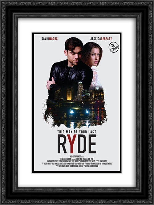 Ryde 18x24 Black Ornate Wood Framed Movie Poster with Double Matting