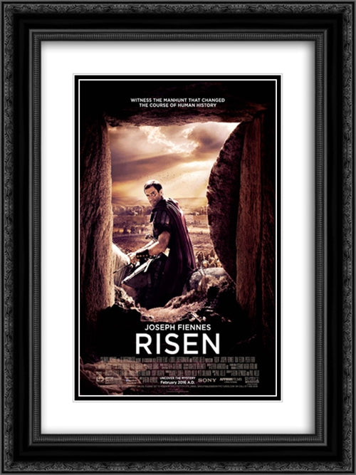 Risen 18x24 Black Ornate Wood Framed Movie Poster with Double Matting
