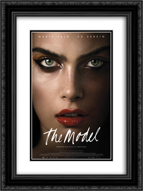 The Model 18x24 Black Ornate Wood Framed Movie Poster with Double Matting